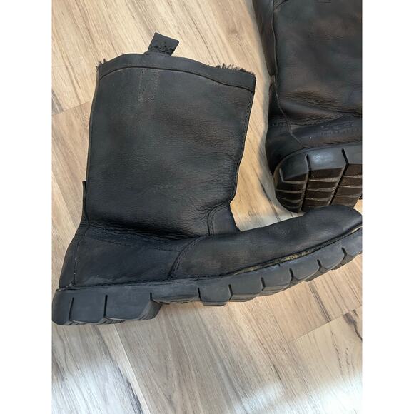 Ugg Australia black leather winter boots 5519 Men’s 13 Moto Insulated main image 7